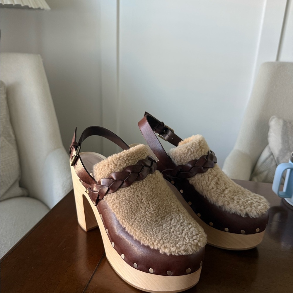 Loeffler Randall Shearling Clogs